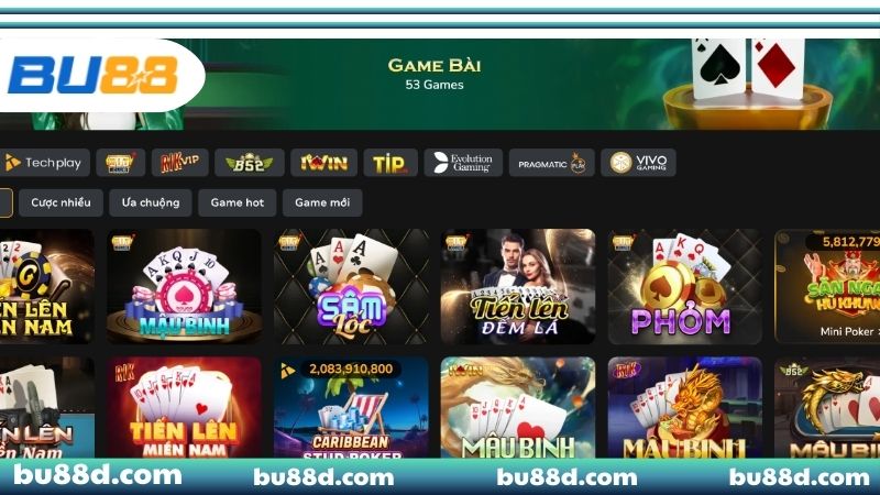 Giới thiệu đôi nét về sảnh game bài BU88