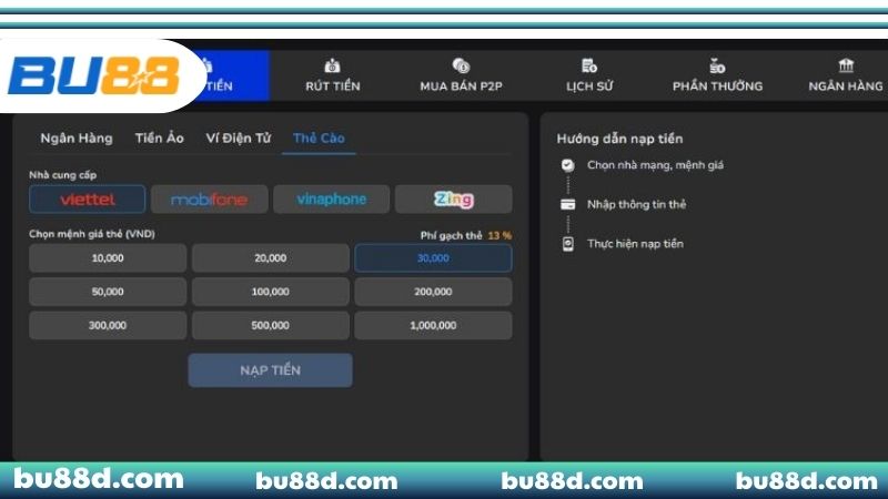 Tìm hiểu thời gian nạp tiền BU88