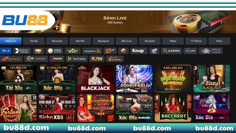 Tìm hiểu về live casino BU88 hiện nay