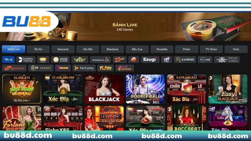 Live Casino BU88 - Sòng Bạc Chân Thực, Đẳng Cấp Bậc Nhất Tìm hiểu về live casino BU88 hiện nay